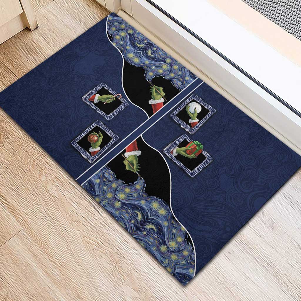 Western Yoke Rubber Doormat Grinch Art Parody Christmas - Wonder Print Shop