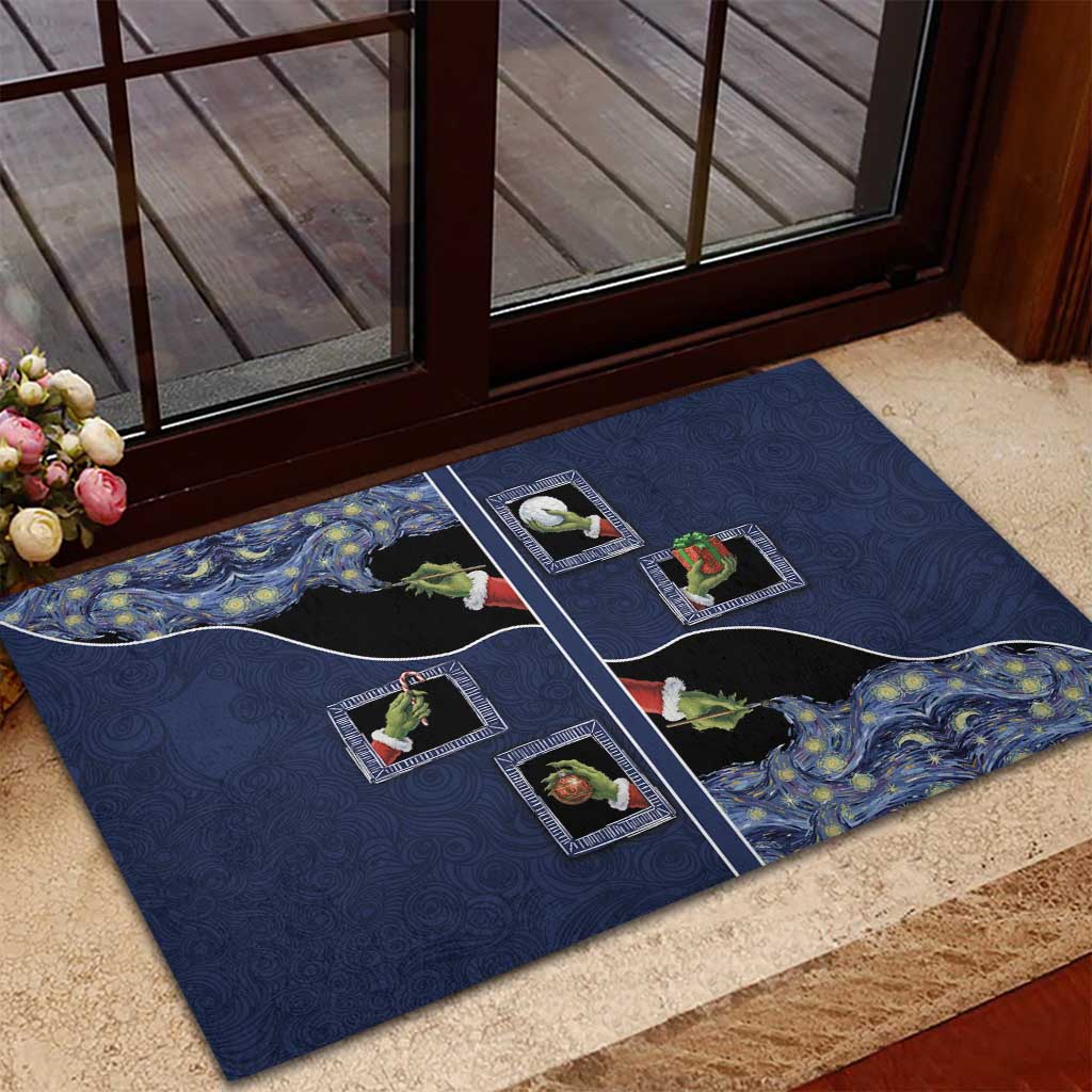 Western Yoke Rubber Doormat Grinch Art Parody Christmas - Wonder Print Shop