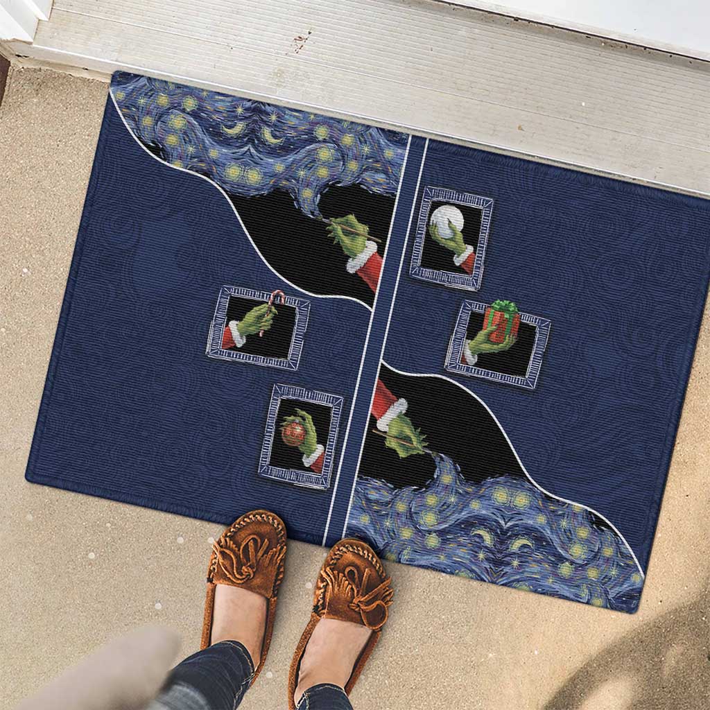 Western Yoke Rubber Doormat Grinch Art Parody Christmas - Wonder Print Shop