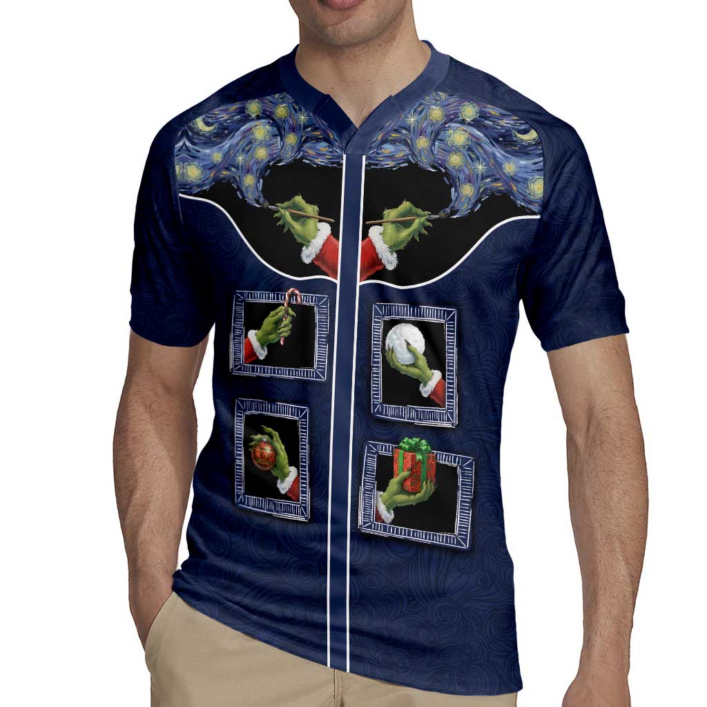 Western Yoke Rugby Jersey Grinch Art Parody Christmas - Wonder Print Shop