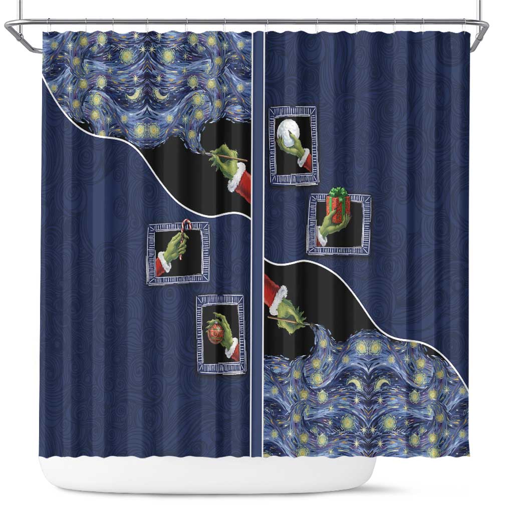 Western Yoke Shower Curtain Grinch Art Parody Christmas - Wonder Print Shop