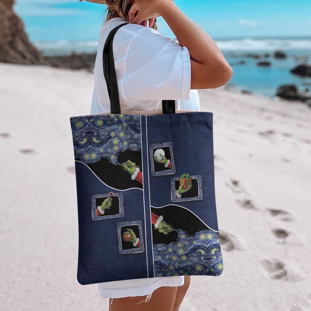 Western Yoke Tote Bag Grinch Art Parody Christmas - Wonder Print Shop
