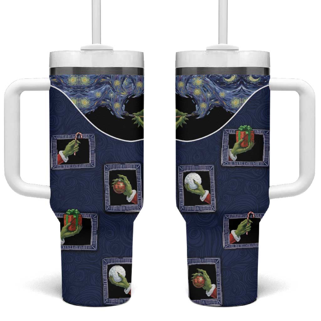 Western Yoke Tumbler With Handle Grinch Art Parody Christmas - Wonder Print Shop