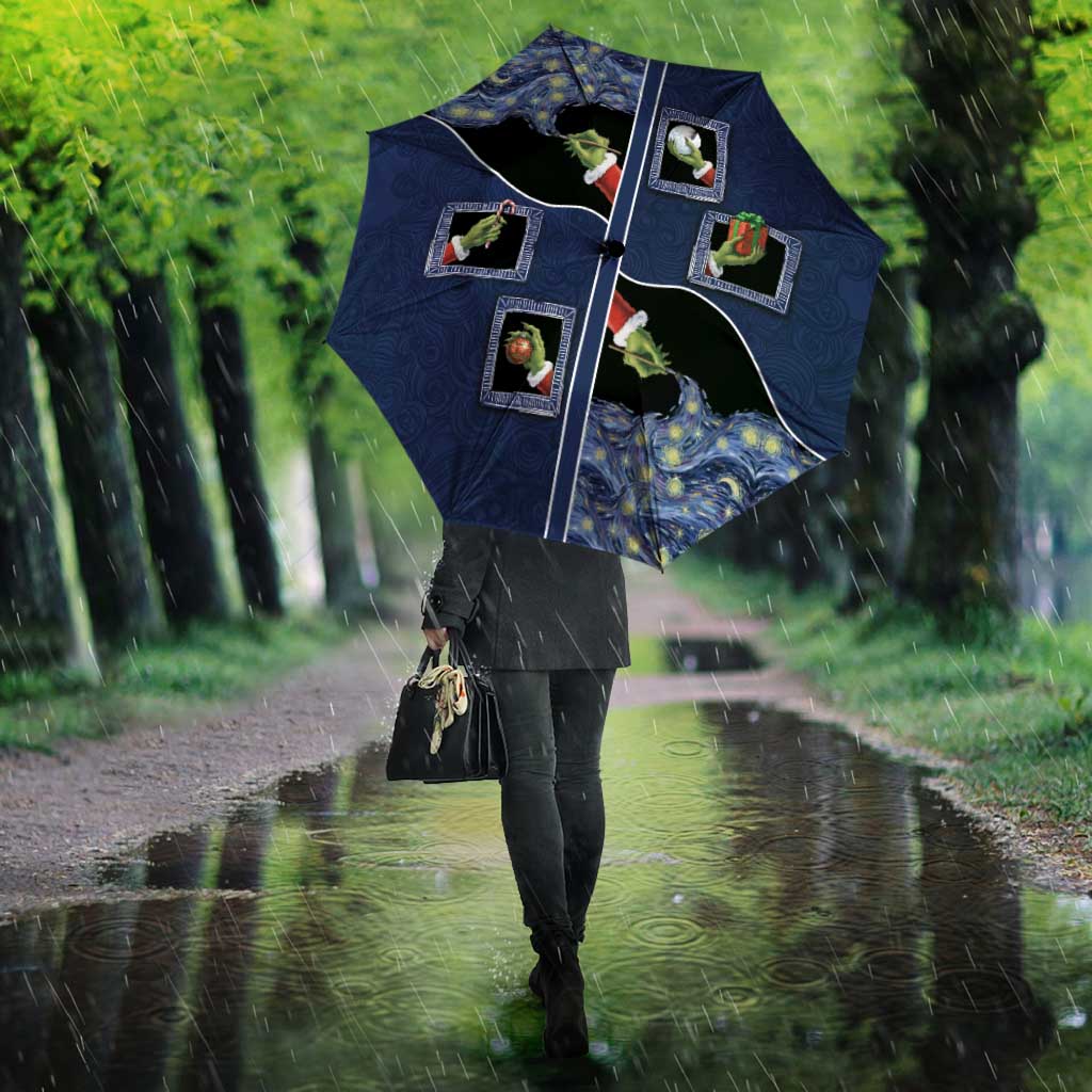Western Yoke Umbrella Grinch Art Parody Christmas - Wonder Print Shop