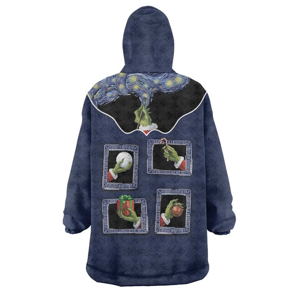 Western Yoke Wearable Blanket Hoodie Grinch Art Parody Christmas - Wonder Print Shop