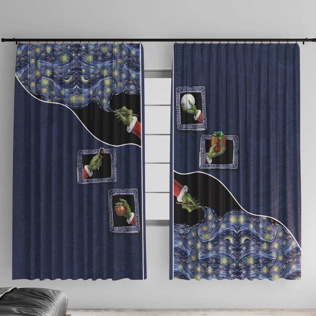 Western Yoke Window Curtain Grinch Art Parody Christmas - Wonder Print Shop
