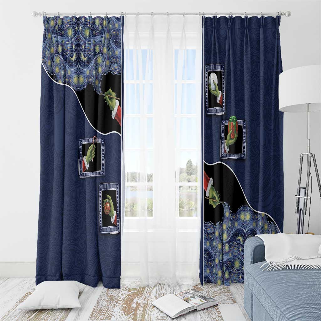 Western Yoke Window Curtain Grinch Art Parody Christmas - Wonder Print Shop