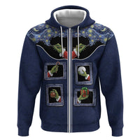 Western Yoke Zip Hoodie Grinch Art Parody Christmas - Wonder Print Shop