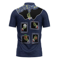 Western Yoke Zipper Polo Shirt Grinch Art Parody Christmas - Wonder Print Shop
