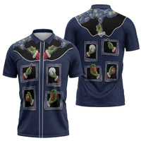 Western Yoke Zipper Polo Shirt Grinch Art Parody Christmas - Wonder Print Shop
