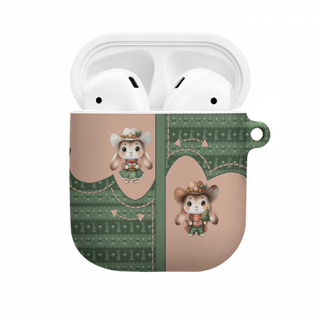 Western Yoke AirPods Case Rabbit Howdy Christmas - Wonder Print Shop
