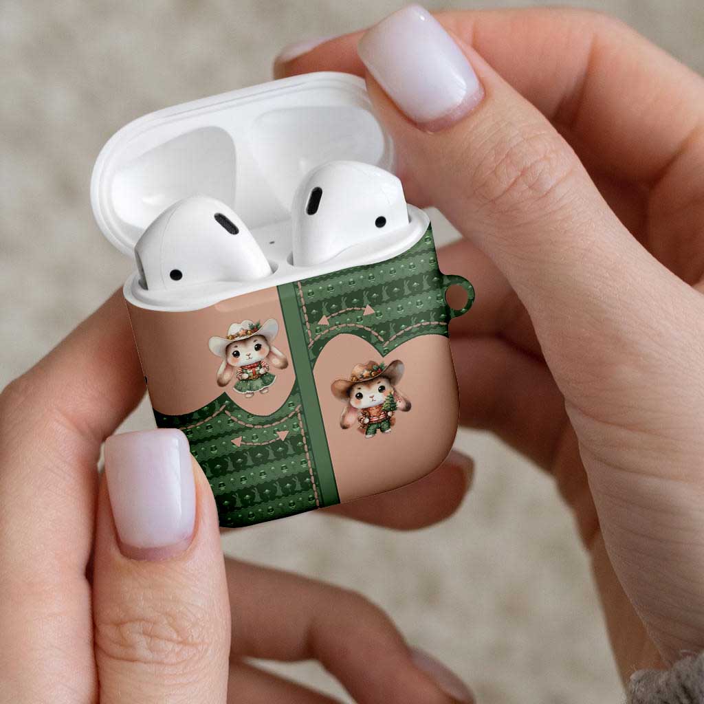 Western Yoke AirPods Case Rabbit Howdy Christmas - Wonder Print Shop