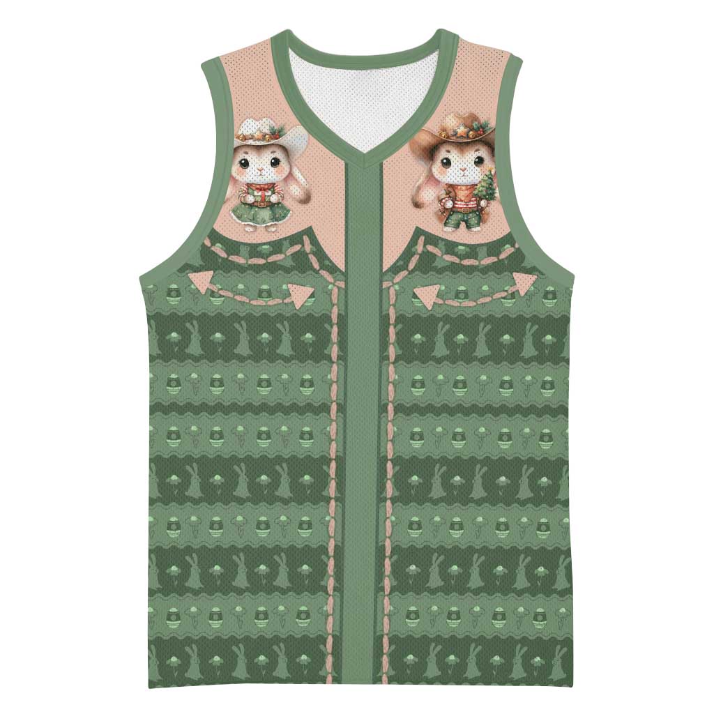 Western Yoke Basketball Jersey Rabbit Howdy Christmas - Wonder Print Shop