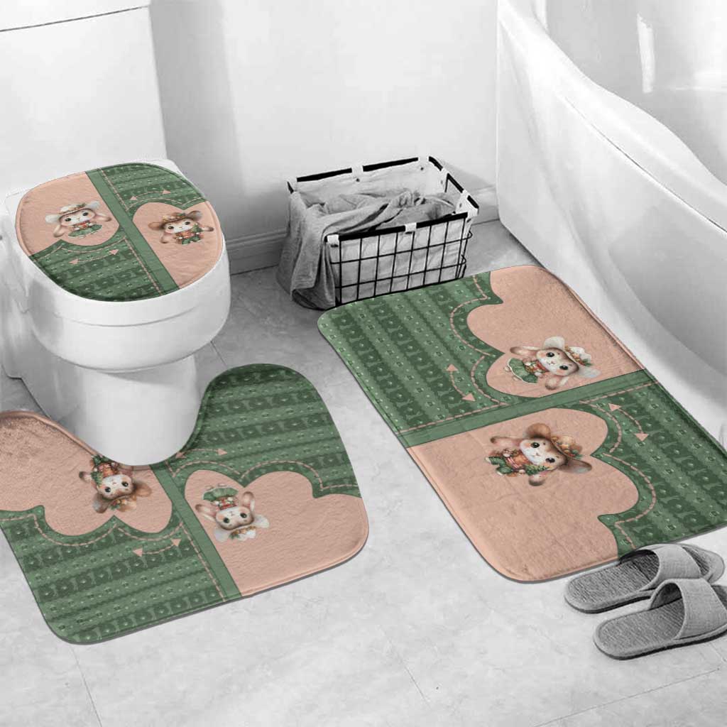 Western Yoke Bathroom Set Rabbit Howdy Christmas - Wonder Print Shop