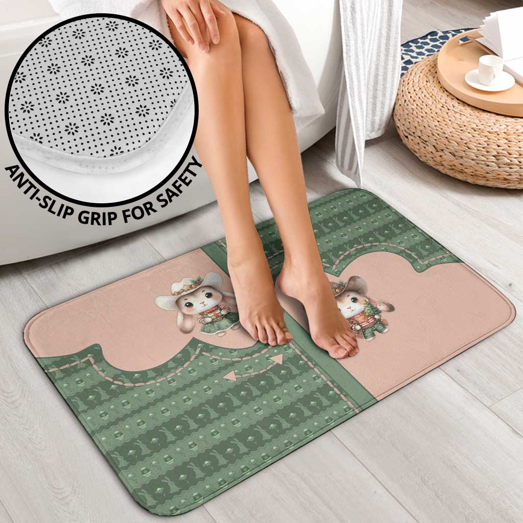Western Yoke Bathroom Set Rabbit Howdy Christmas - Wonder Print Shop