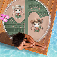 Western Yoke Beach Blanket Rabbit Howdy Christmas - Wonder Print Shop