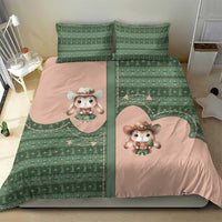 Western Yoke Bedding Set Rabbit Howdy Christmas - Wonder Print Shop