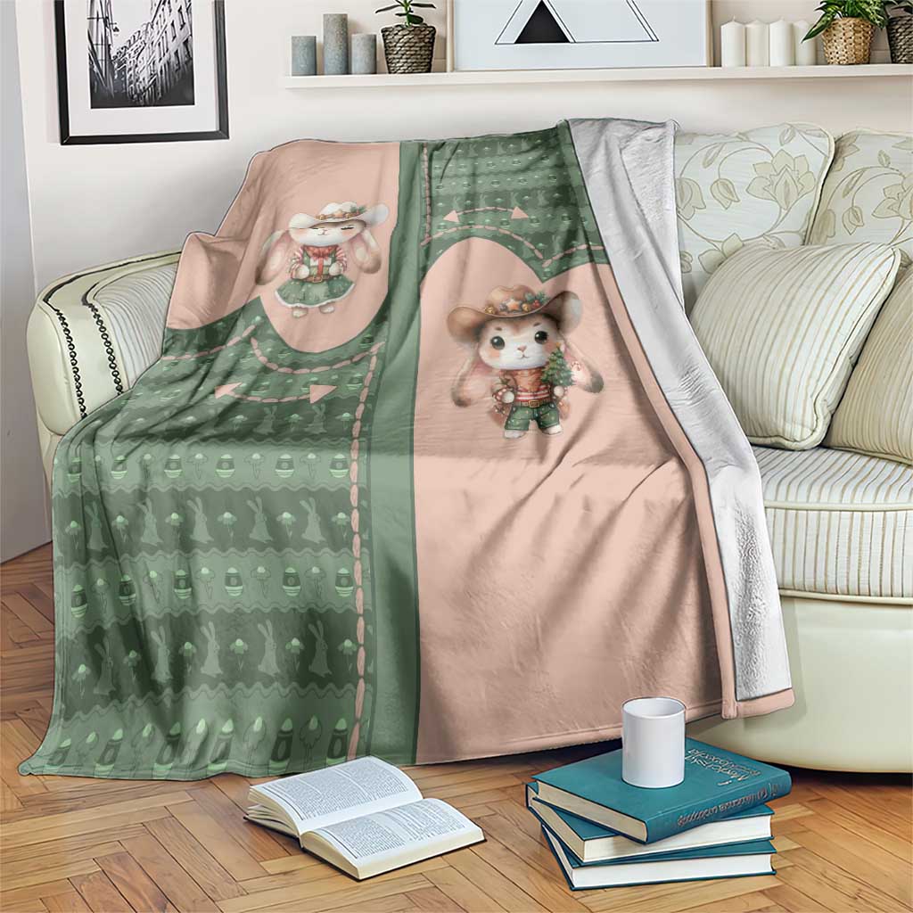 Western Yoke Blanket Rabbit Howdy Christmas - Wonder Print Shop