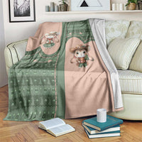 Western Yoke Blanket Rabbit Howdy Christmas - Wonder Print Shop