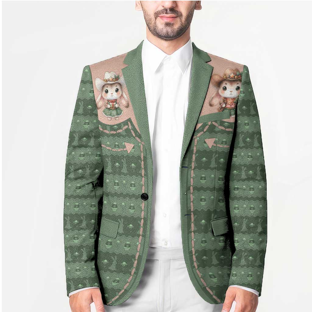 Western Yoke Blazer Rabbit Howdy Christmas - Wonder Print Shop