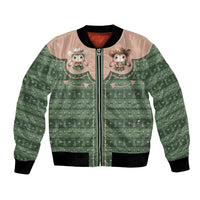 Western Yoke Bomber Jacket Rabbit Howdy Christmas - Wonder Print Shop