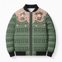 Western Yoke Bomber Puffer Jacket Rabbit Howdy Christmas - Wonder Print Shop