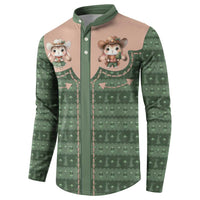 Western Yoke Button Sweatshirt Rabbit Howdy Christmas - Wonder Print Shop