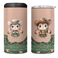 Western Yoke 4 in 1 Can Cooler Tumbler Rabbit Howdy Christmas - Wonder Print Shop