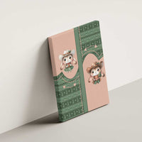 Western Yoke Canvas Wall Art Rabbit Howdy Christmas - Wonder Print Shop