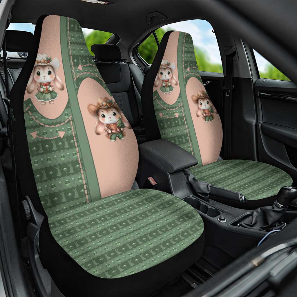 Western Yoke Car Seat Cover Rabbit Howdy Christmas - Wonder Print Shop