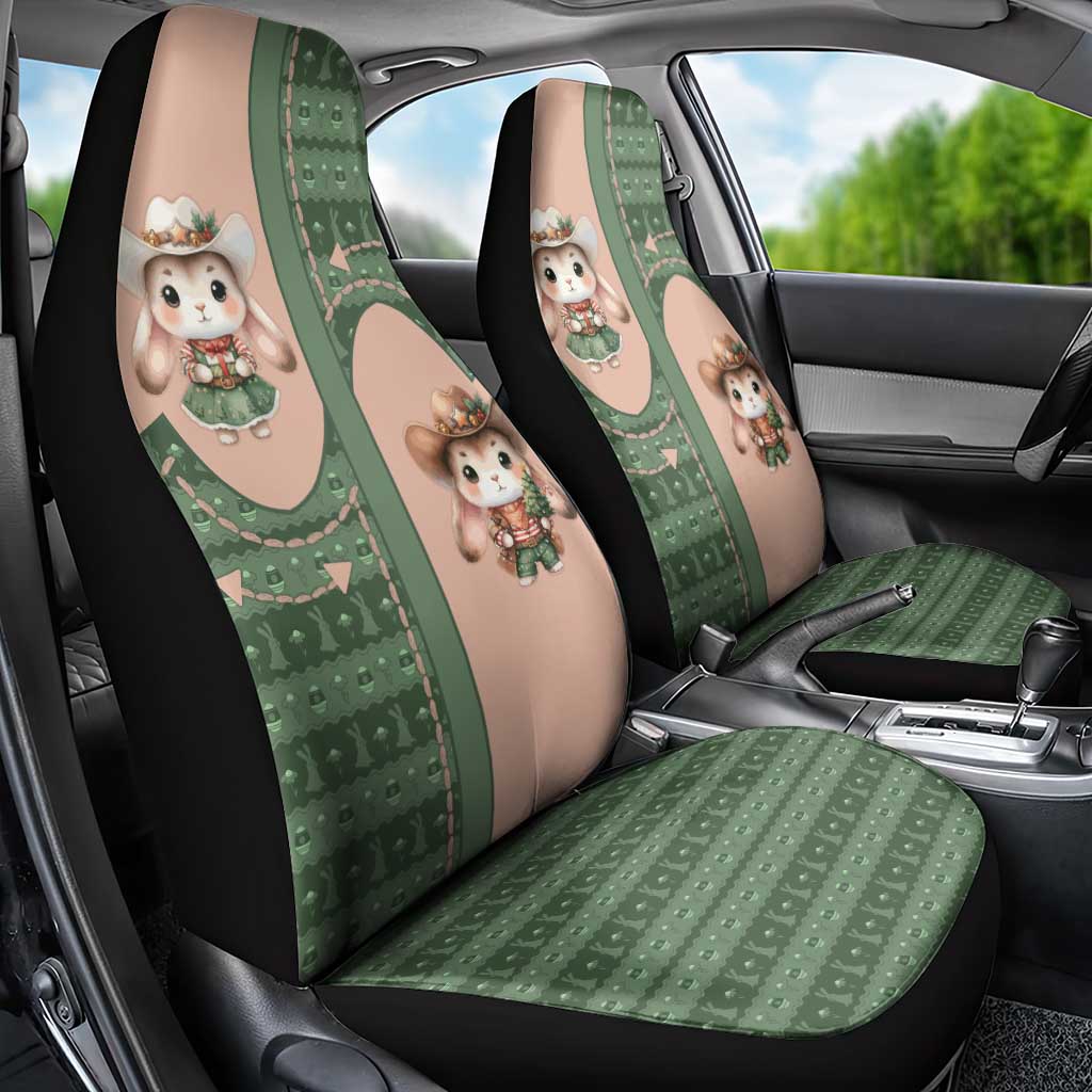 Western Yoke Car Seat Cover Rabbit Howdy Christmas - Wonder Print Shop