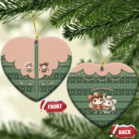 Western Yoke Ceramic Ornament Rabbit Howdy Christmas - Wonder Print Shop