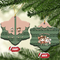 Western Yoke Ceramic Ornament Rabbit Howdy Christmas - Wonder Print Shop