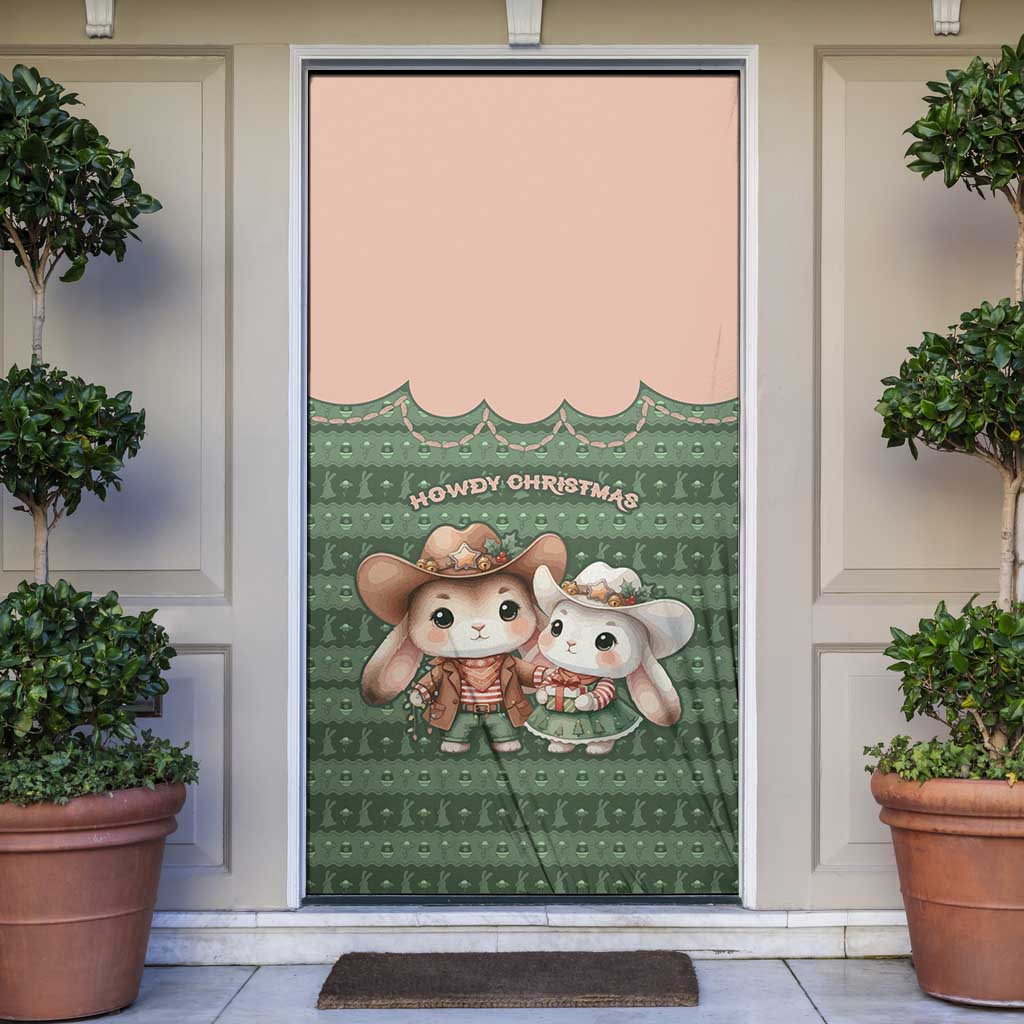 Western Yoke Door Cover Rabbit Howdy Christmas - Wonder Print Shop