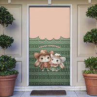 Western Yoke Door Cover Rabbit Howdy Christmas - Wonder Print Shop