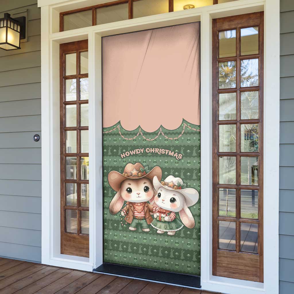 Western Yoke Door Cover Rabbit Howdy Christmas - Wonder Print Shop