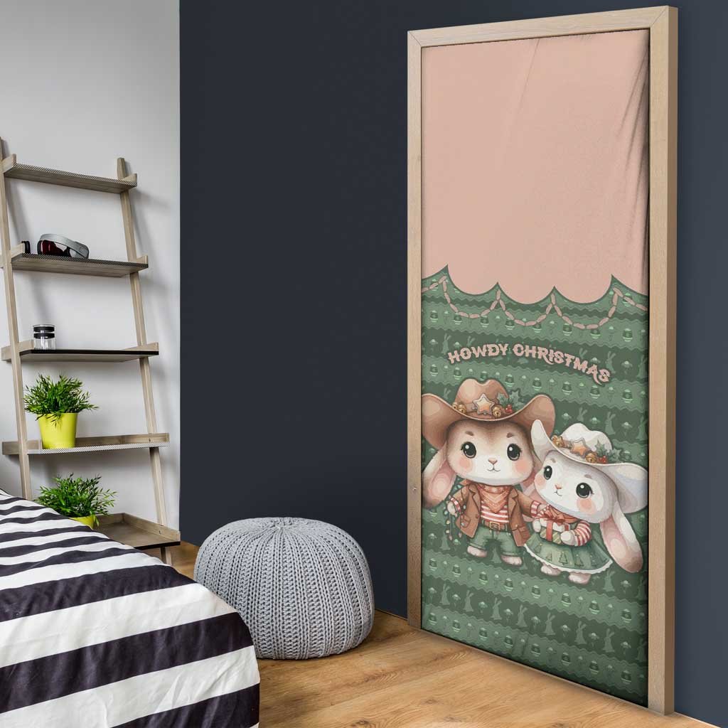 Western Yoke Door Cover Rabbit Howdy Christmas - Wonder Print Shop