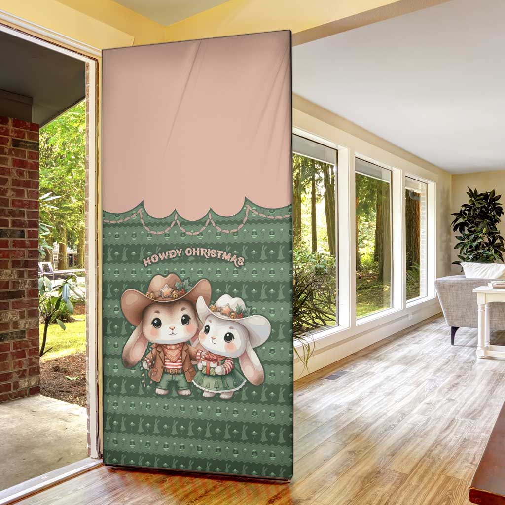 Western Yoke Door Cover Rabbit Howdy Christmas - Wonder Print Shop