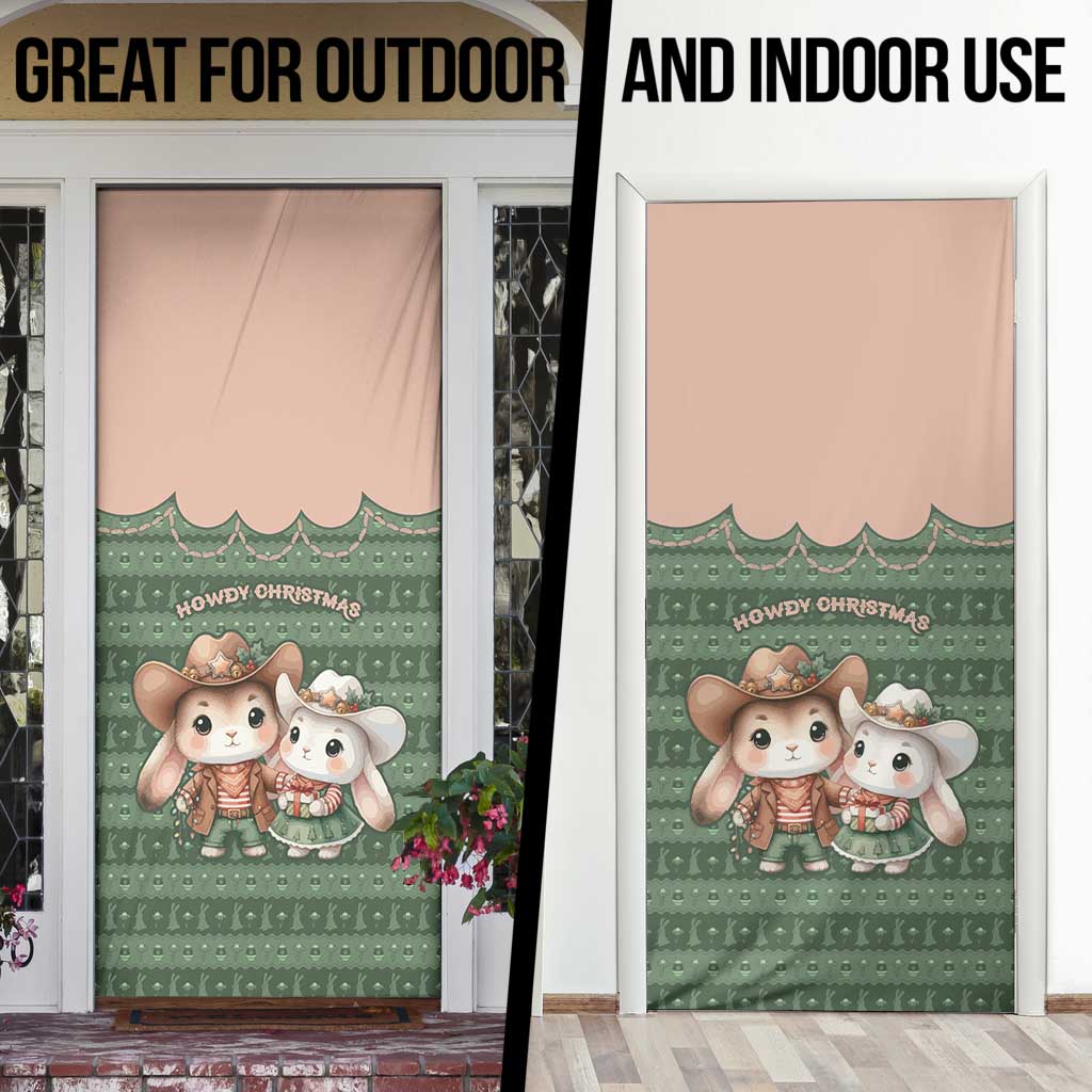 Western Yoke Door Cover Rabbit Howdy Christmas - Wonder Print Shop