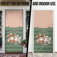 Western Yoke Door Cover Rabbit Howdy Christmas - Wonder Print Shop