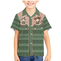 Western Yoke Family Matching Mermaid Dress and Hawaiian Shirt Rabbit Howdy Christmas - Wonder Print Shop