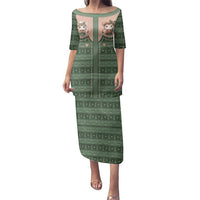 Western Yoke Family Matching Puletasi and Hawaiian Shirt Rabbit Howdy Christmas - Wonder Print Shop