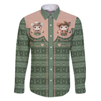 Western Yoke Family Matching Short Sleeve Bodycon Dress and Hawaiian Shirt Rabbit Howdy Christmas - Wonder Print Shop