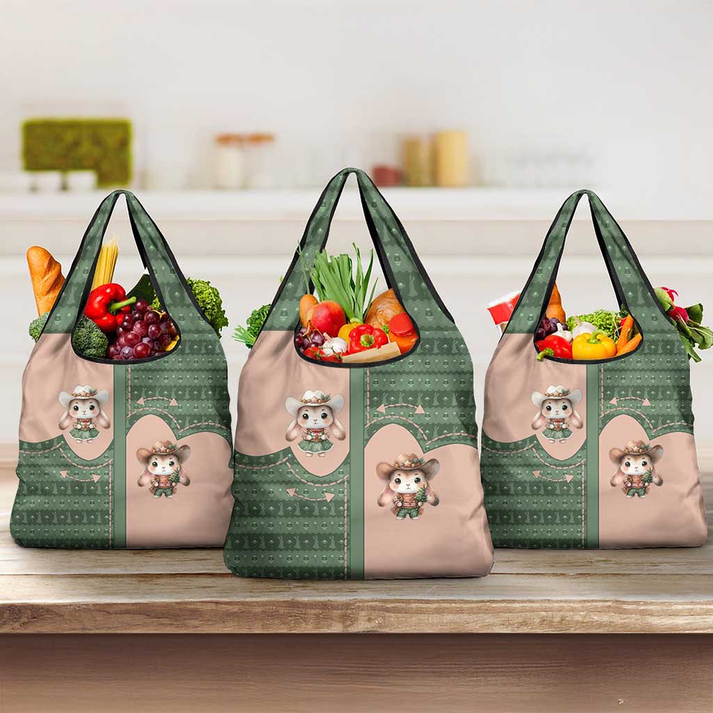 Western Yoke Grocery Bag Rabbit Howdy Christmas - Wonder Print Shop