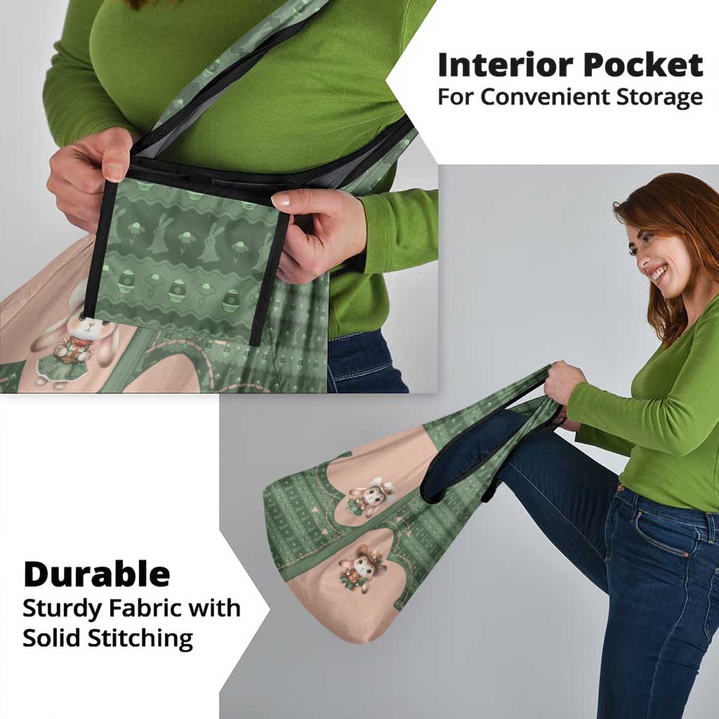 Western Yoke Grocery Bag Rabbit Howdy Christmas - Wonder Print Shop