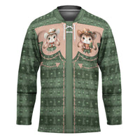 Western Yoke Hockey Jersey Rabbit Howdy Christmas - Wonder Print Shop