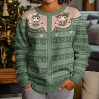 Western Yoke Kid Ugly Christmas Sweater Rabbit Howdy Christmas - Wonder Print Shop