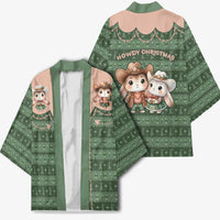 Western Yoke Kimono Rabbit Howdy Christmas - Wonder Print Shop