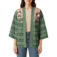 Western Yoke Kimono Rabbit Howdy Christmas - Wonder Print Shop