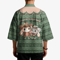 Western Yoke Kimono Rabbit Howdy Christmas - Wonder Print Shop